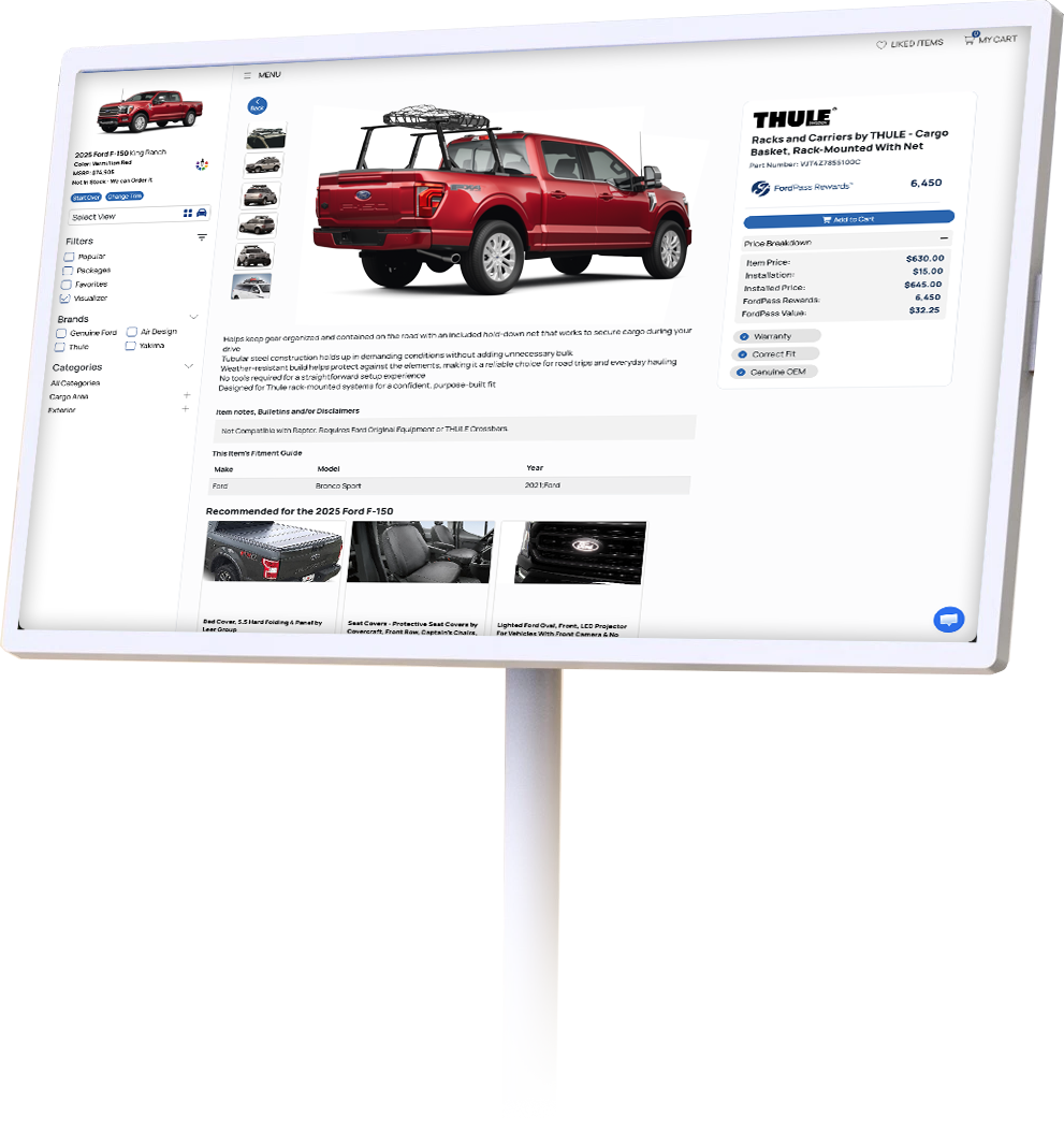 FordEngage showroom kiosk display
